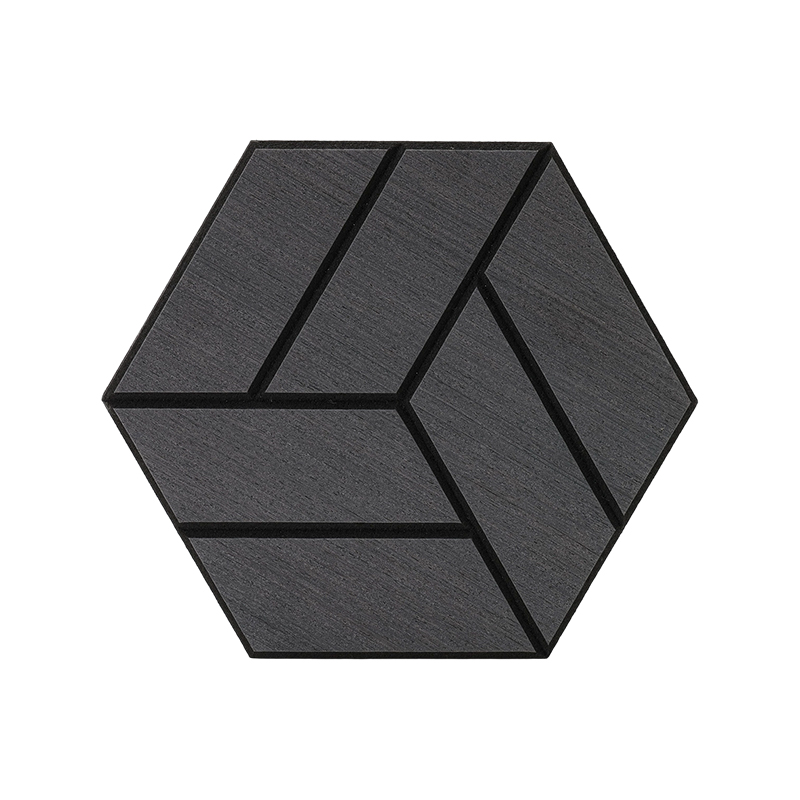 Lignum Veneer Striatum, Polygonale Soni-bibens Wall Panel, applicabilis ad Hotels et Officia Lignum Veneer Striatum, Polygonale Soni-bibens Wall Panel, applicabilis ad Hotels et Officia