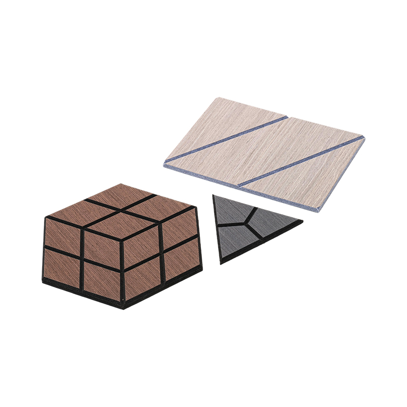 3D Acoustic Wooden Veneer Slat Wall Panels ad Murum Interior et Tectum Panels