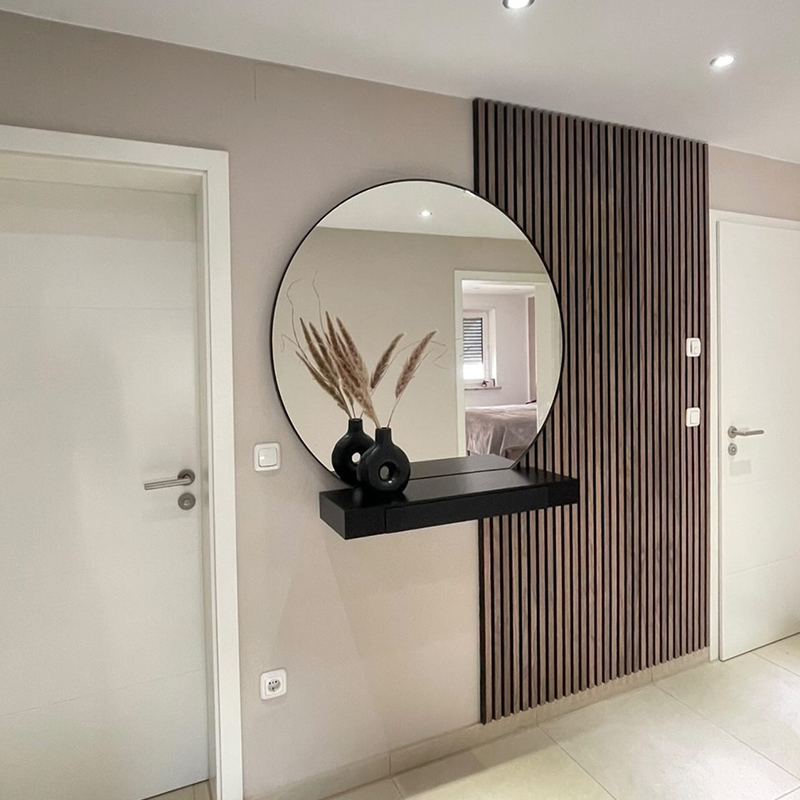 Varia Materia Wooden Strips Office Decoration Wall Panels Grating Sound-Absorbing Panels Graphic Design Project Solution