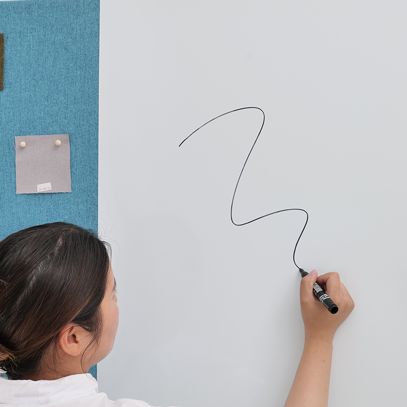 White Writing Acoustic Board for Office Meeting Room Fabric convoluta cum Magnetic Vitri Temperati Sonitus hauriendum cum scriptura