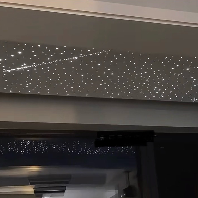 Modern Style Fiber Optic RGB Light Star Ceiling Panels 7 Color Gypsum for Living Room