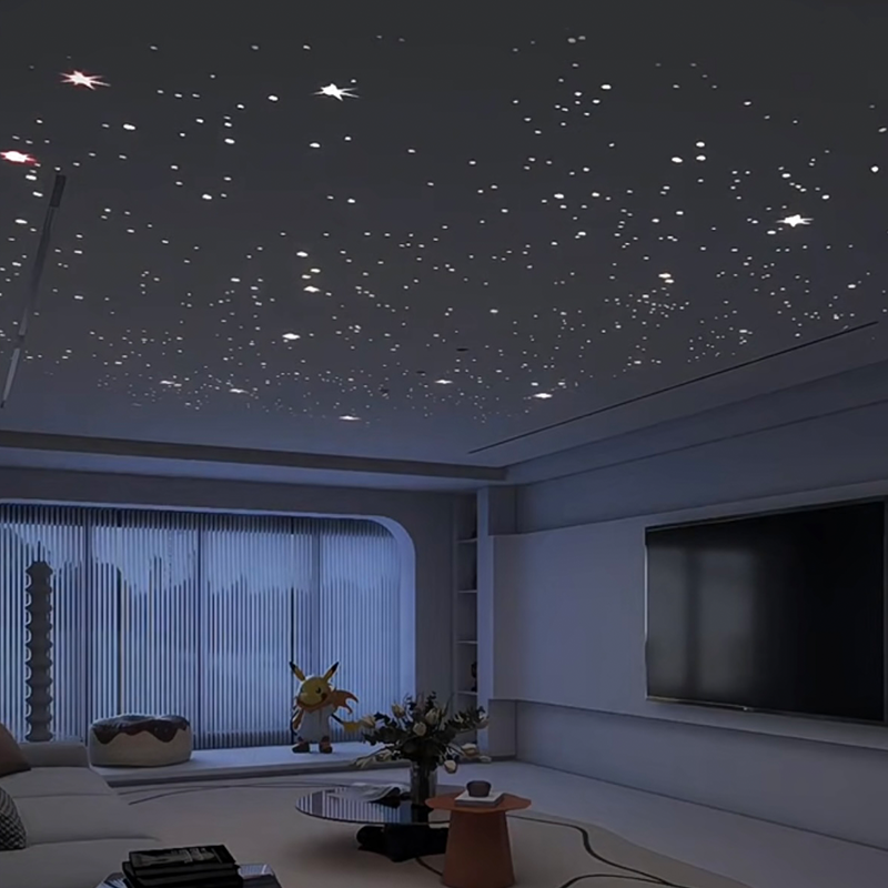 Hotels Colorful Fiber Optic Acoustic Protende Ceiling Remote Control Ambient Star Light Panels