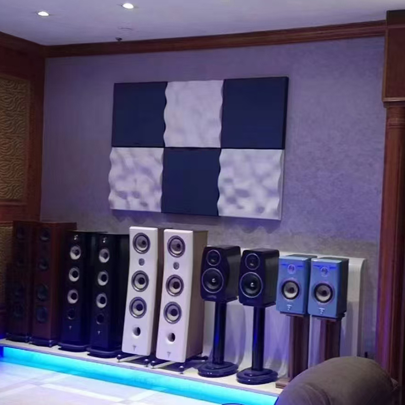 Modern 3D Colorful Acoustic Sound Diffuser Panel Decorative Ceiling Wall Design for Hall Application Graphic Design Available