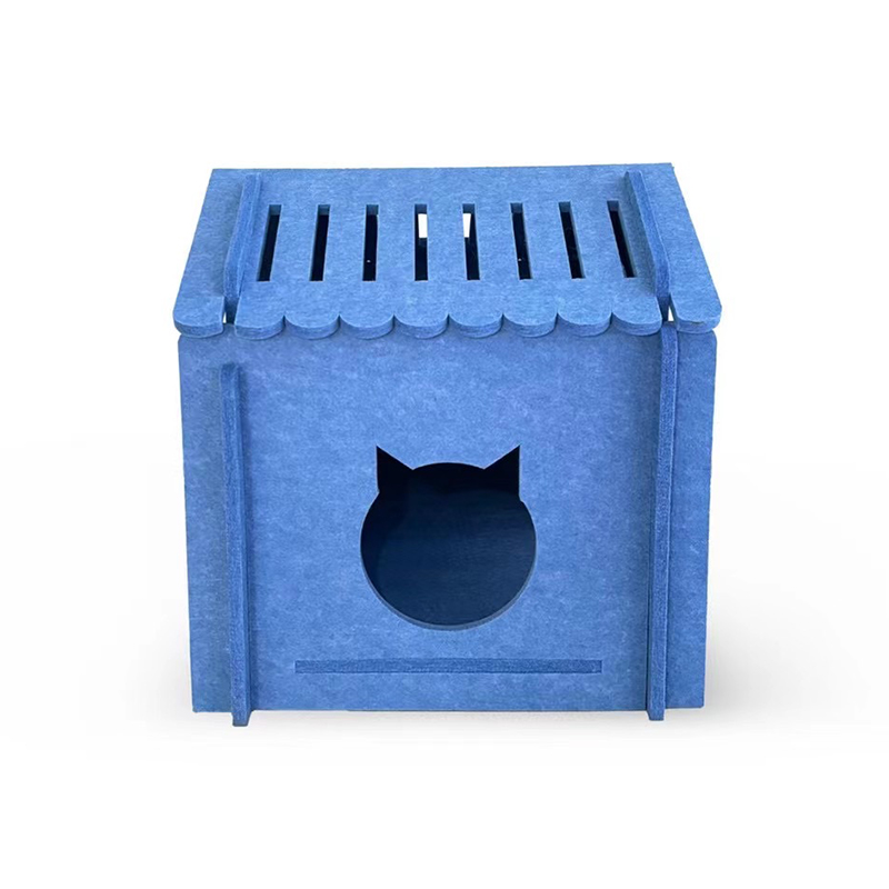 Modern Acoustic Cat Bed for Pets Absorbs Noise and Echoes for Living Room or Apartment Graphic Design Solution