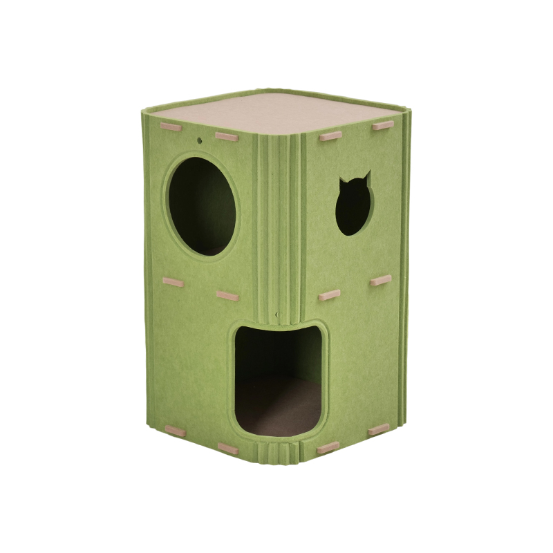 Eco-Friendly Acoustic Panel Cat Bed, Modern Design with Soni Absorbing Noise-Reducing Features, Securus Installation, Scratch-Loving Surface for Cats, Materials Non Polluting, Cozy Pet Retreat, Specimen pro Noise-Sensitivo Felines, Dura Cat tegimen.