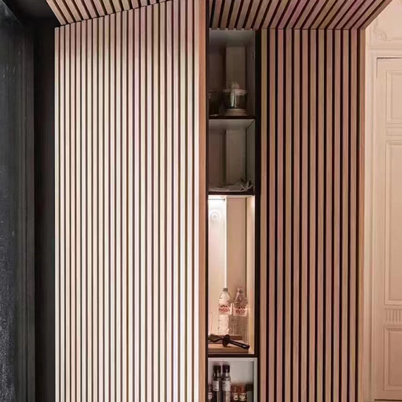 Spesonic Wood Slat Wall Panel for Interior Sonitus Canceling Acoustic Decorative 3D Sound Absorbing Wall Paneling Akupanel